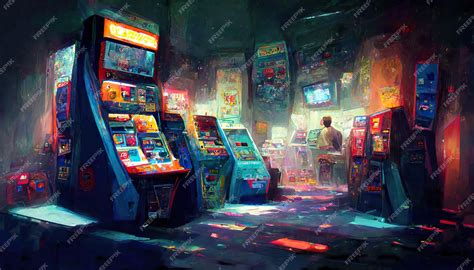 Premium Photo | Arcade video game concept art illustration