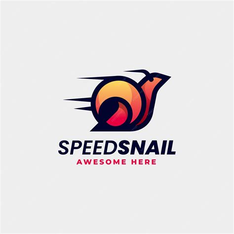 Premium Vector | Vector logo illustration speed snail simple mascot style
