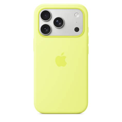 iPhone 17 Pro Silicone Case with MagSafe – Neon Yellow - Apple (IN)