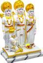 VIVARS CRAFT Marble Dust Lord Ram Darbar Statue, Sita and Hanuman Idol ...