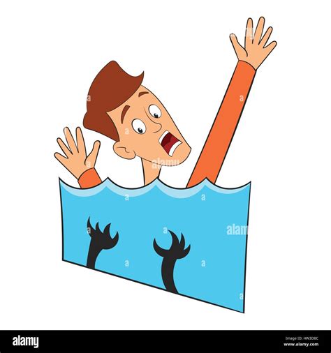 Fear of water icon, cartoon style Stock Vector Image & Art - Alamy