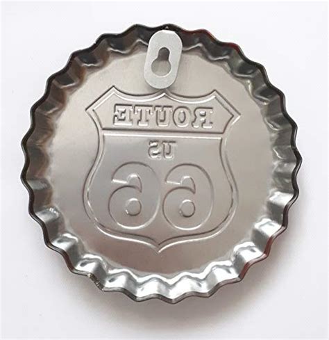Embossed Route 66 Metal Bottle Caps Decorative — ART STREET