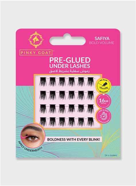 PINKY GOAT black SAFIYA Pre-Glued Under Lashes for Women | Best Price UAE