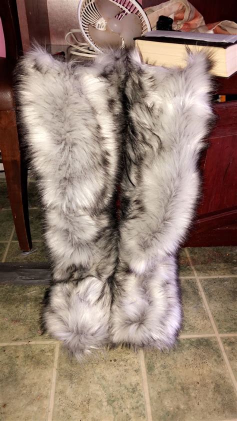 Thigh high fur boots | Boots diy, Fall fur fashion, Furry boots