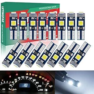 LETINGFAR T5 Led Bulbs Dashboard Light White 6000K T5 74 2721 37 Wedge ...