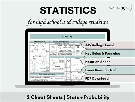 Image result for AP Stats Probability Cheat Sheet