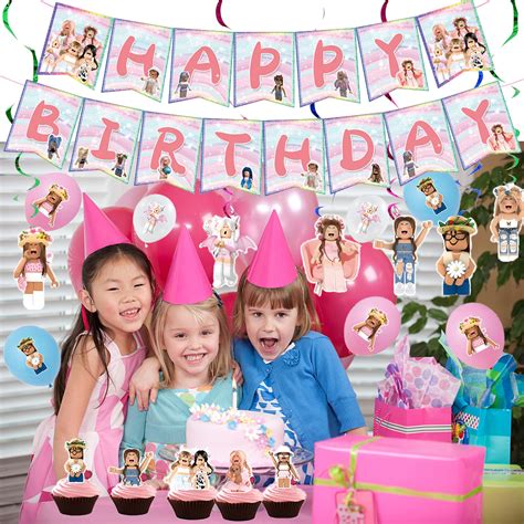 Birthday Decorations Roblox Pink Girl Balloons Roblox Happy Birthday ...