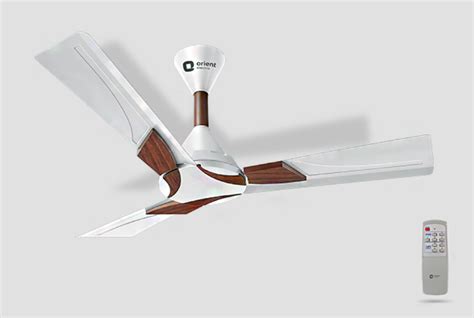Orient Wendy 1200 mm Sweep Ceiling Fan Pearl White- Walnut - Electrical ...