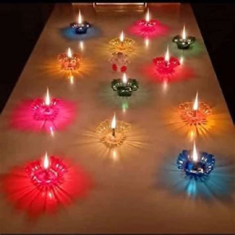 ProKart Latest Designer Transparent 3D Reflection Shadow Diya