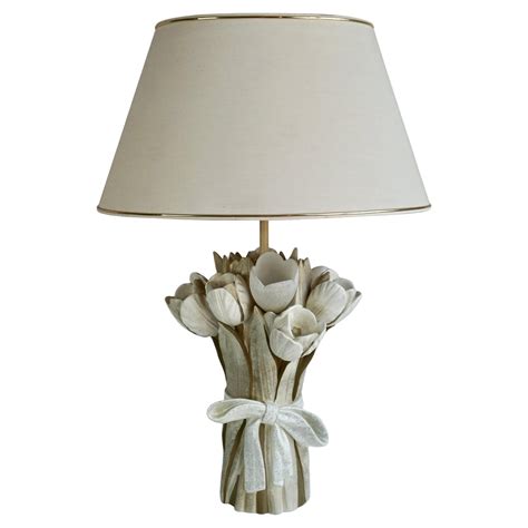 Ceramic Tulip Flower Table Lamp For Sale at 1stDibs