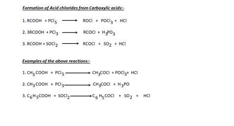 Formation of Acid chlorides from Carboxylic Acids. – The Unconditional Guru