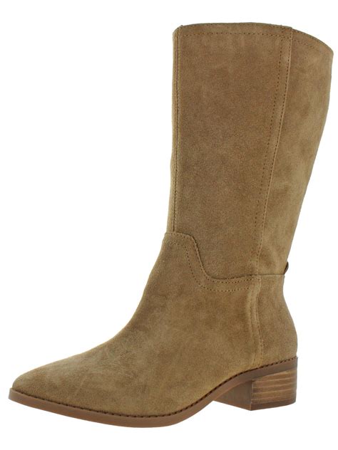 Lucky Brand Womens Lefara Suede Western Mid-Calf Boots - Walmart.com