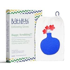 BATHBUBS Exfoliating Glove for Dead Skin, Tan Removal, Scrubbing Glove ...