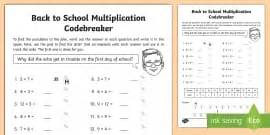 Back to School Joke Division Code Breaker Worksheet / Worksheet