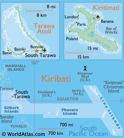 A map of Kiribati - Maps on the Web