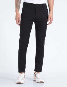 FLYING MACHINE Relaxed Men Black Trousers - Buy FLYING MACHINE Relaxed ...