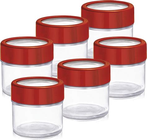 Croco Kitchen Container Storage Glass Jar Round Air-Tight Jars With ...
