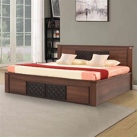 Royaloak Lunaro Malaysian Queen Size Bed with Storage | Engineered Wood ...