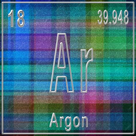 Premium Photo | Argon chemical element sign with atomic number and ...