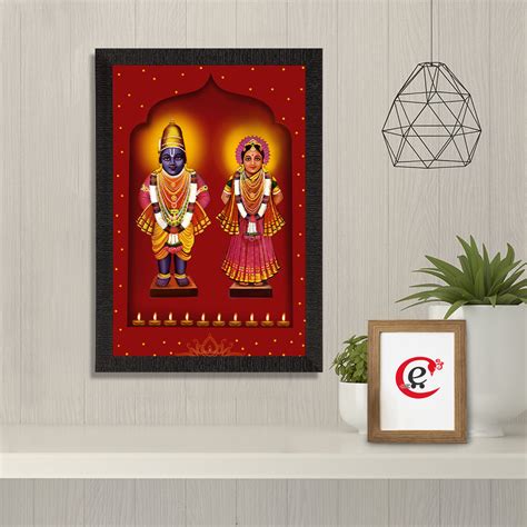 Lord Vitthal And Goddess Rukmini Satin Matt Textured UV Digital Art ...