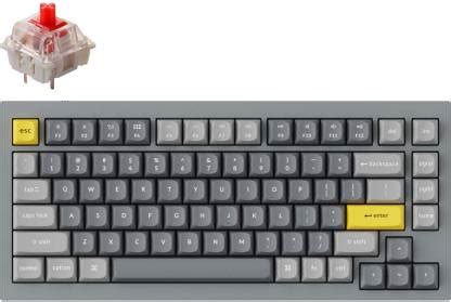 Keychron Q1 Wired Hot-swappable Mechanical Keyboard/ Silver Grey/ Knob ...