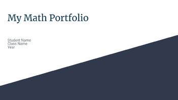 Image result for Portfolio Sample in Math