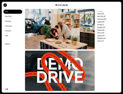 Rivian Gear Shop Mega Menu | Navbar Design Design