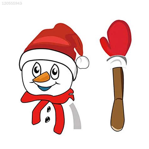 OROOBA® Funny Snowman Windscreen Wiper 3D Design Reflective Graphics ...