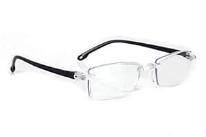 Blue cut rimless free size Power reading glasses with blue block & anti ...