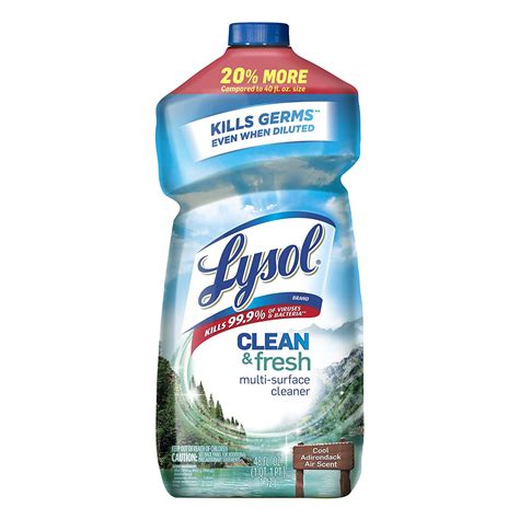 Lysol Clean & Fresh Multi-Surface Cleaner, Cool Adirondack Air, 48oz ...