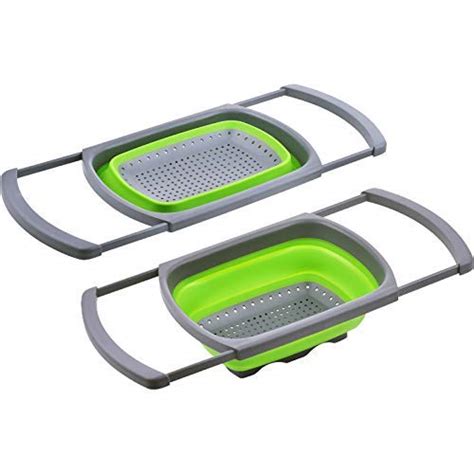 Kitchenit Silicone Food Strainers Basket Silicone Drainer Basket ...