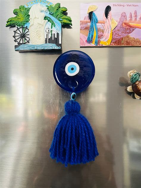 Turkish Evil Eye Fridge Magnet - Blue – Teal By Tanvi