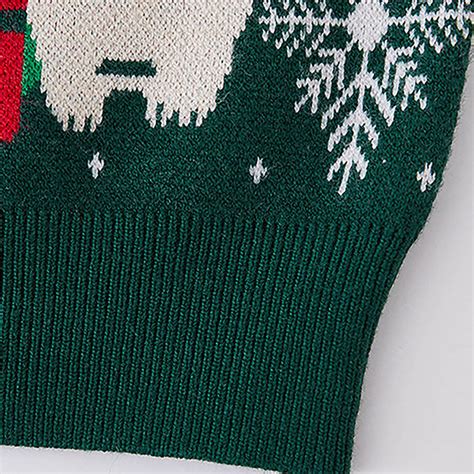 Green 2 Christmas Bears Knitted Christmas cardigan Sweater for Kids ...
