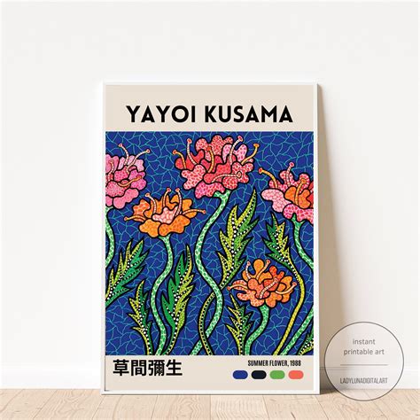Yayoi kusama print yayoi kusama poster japanese pop art gallery poster ...