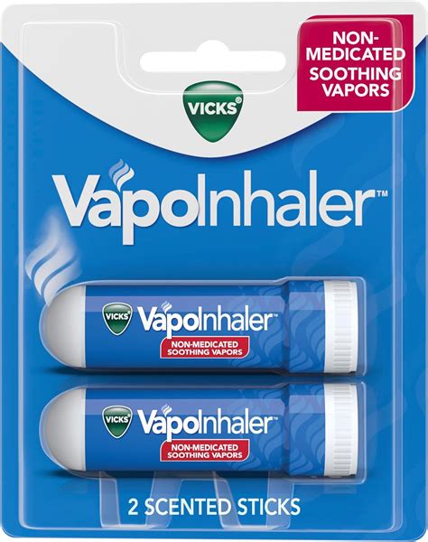 Vicks VapoInhaler, On-the-Go Portable Nasal Inhaler, Non-Medicated ...