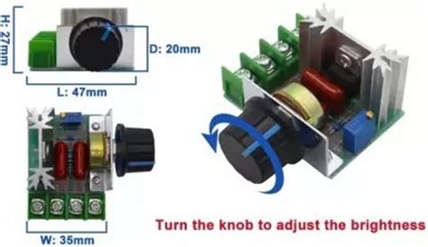 Tayal 2000W SCR Electric Voltage Regulator, Thyristor Module, E-Dimmer ...