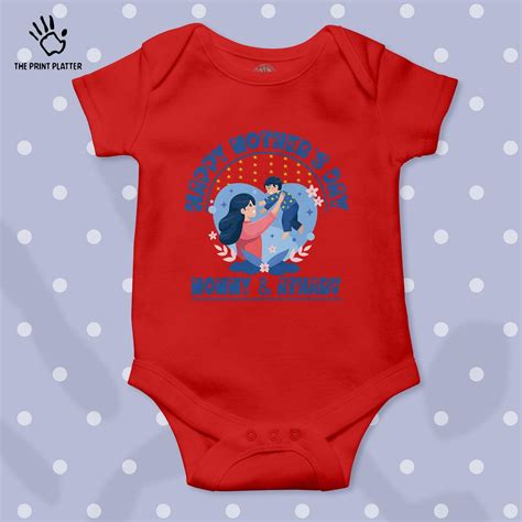 Happy Mother's Day Mommy And Atharv Unisex Half Sleeve Romper