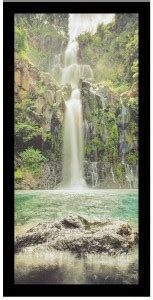 Beautiful Standing Waterfall Scenery View Sparkle Printed Sticker ...
