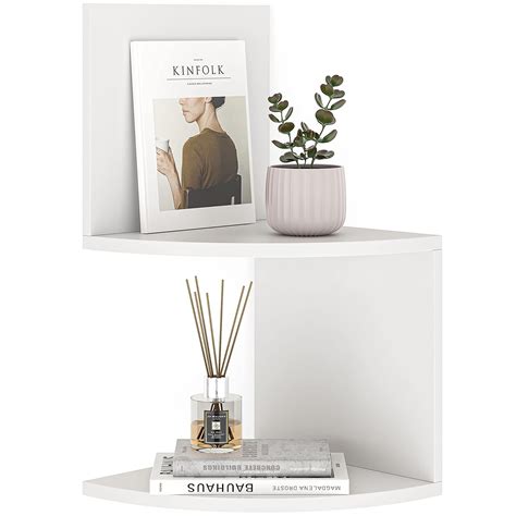 Ballucci Large 2 Tier (4 pcs) Wall Mount Corner Shelf, 12" x 12" Per ...