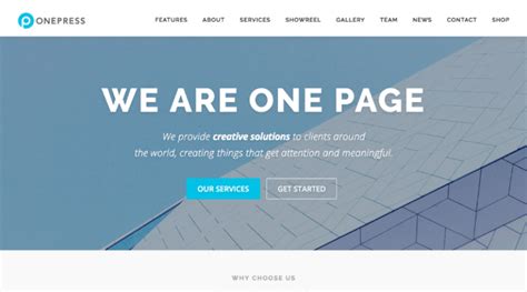 Top WordPress One-Page Website Themes for Stunning Websites