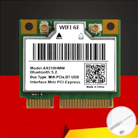 NEW-WiFi-6E-AX210HMW-Mini-PCIE-Wifi-Card-For-Intel-AX210-5374Mbps ...