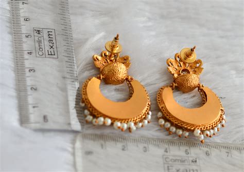 Matte finish cz white pearl flower bali earrings dj-47815 – dreamjwell