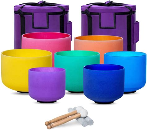 Amazon.com: SOUNDELLO 6-12inch Color 432hz Quartz Crystal Singing Bowls ...
