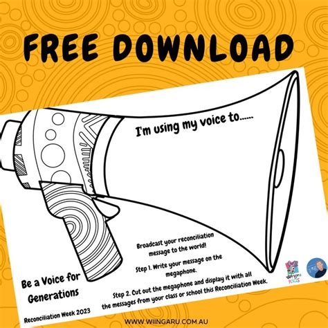 Image result for Reconciliation Week Printables Megaphone