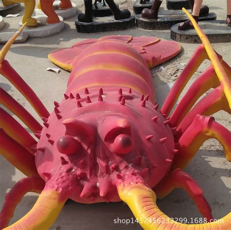 古匠螃蟹玻璃钢雕塑 大型户外海边海洋仿真动物装饰摆件景区小品-阿里巴巴