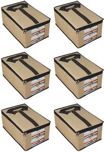 wini krafts 06 Beige T-Shirt Covers Storage Bags for wardrobe Organizer ...