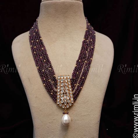 Taisha Beaded Necklace - Mulberry