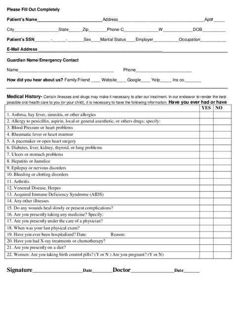 Fillable Online Please fill out forms, sign where needed and bring with ...