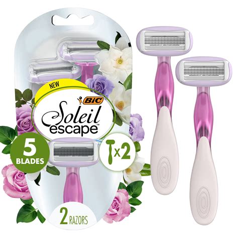 BIC Soleil 5 Escape Women's Disposable Razors With 5 Blades and Rose ...