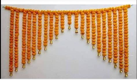 Buy Artificial Marigold/Zendu Flower toran and Decoration with Hanging ...